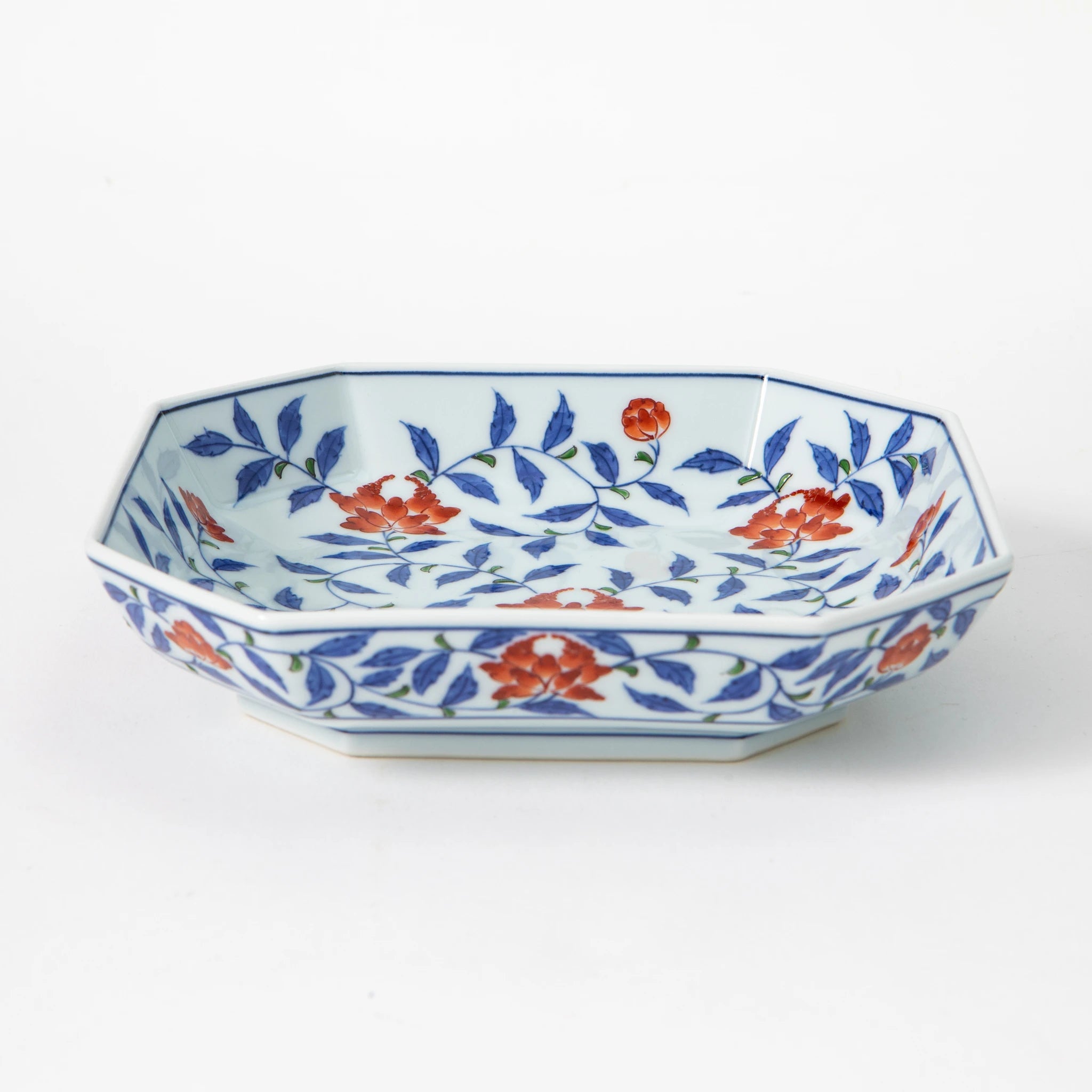 Gen-emon Kiln Arita Flower Karakusa Square Plate
