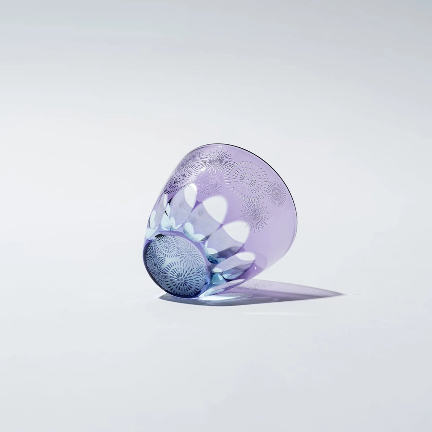 Edo Kiriko Two-Tone Fireworks Sake Cup