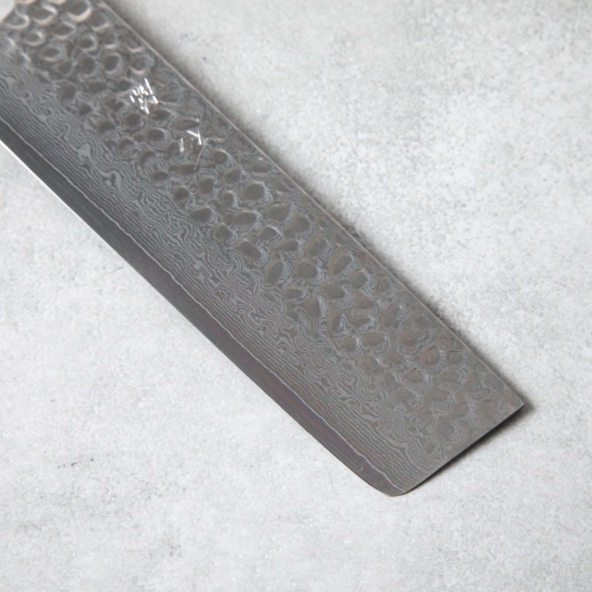 Ishizuchi VG10 Tsuchime Damascus Nakiri Knife Rosewood Handle