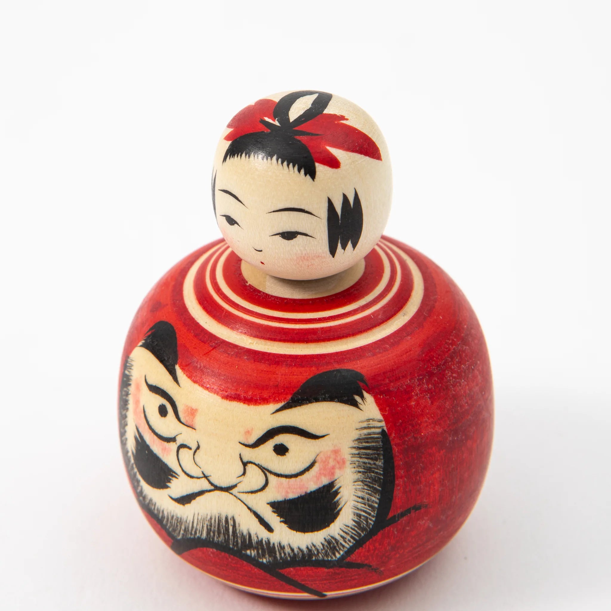 Kakizawa Daruma Ejiko Kokeshi Doll
