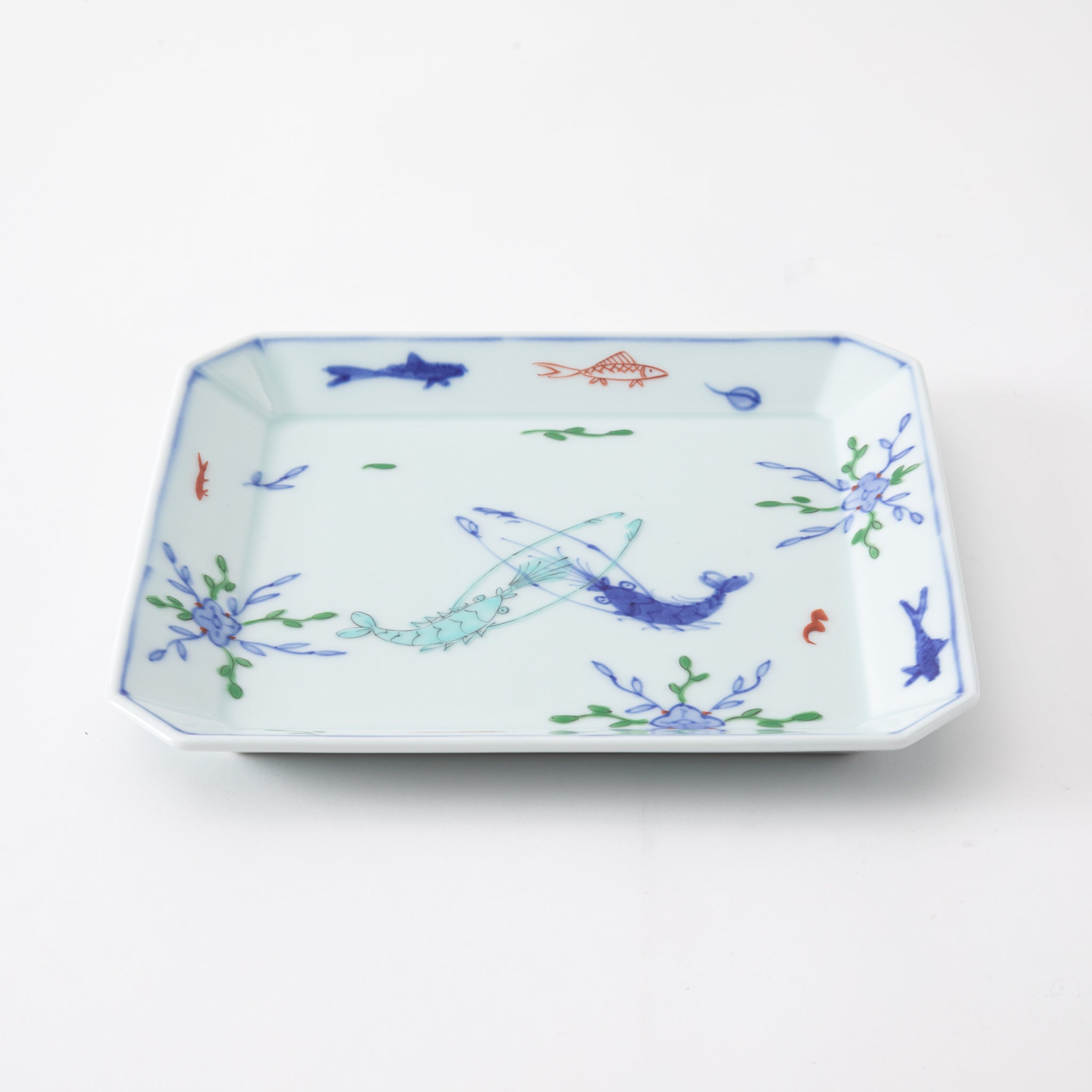 Keizan Kiln Arita Twin Lobster Square Dish