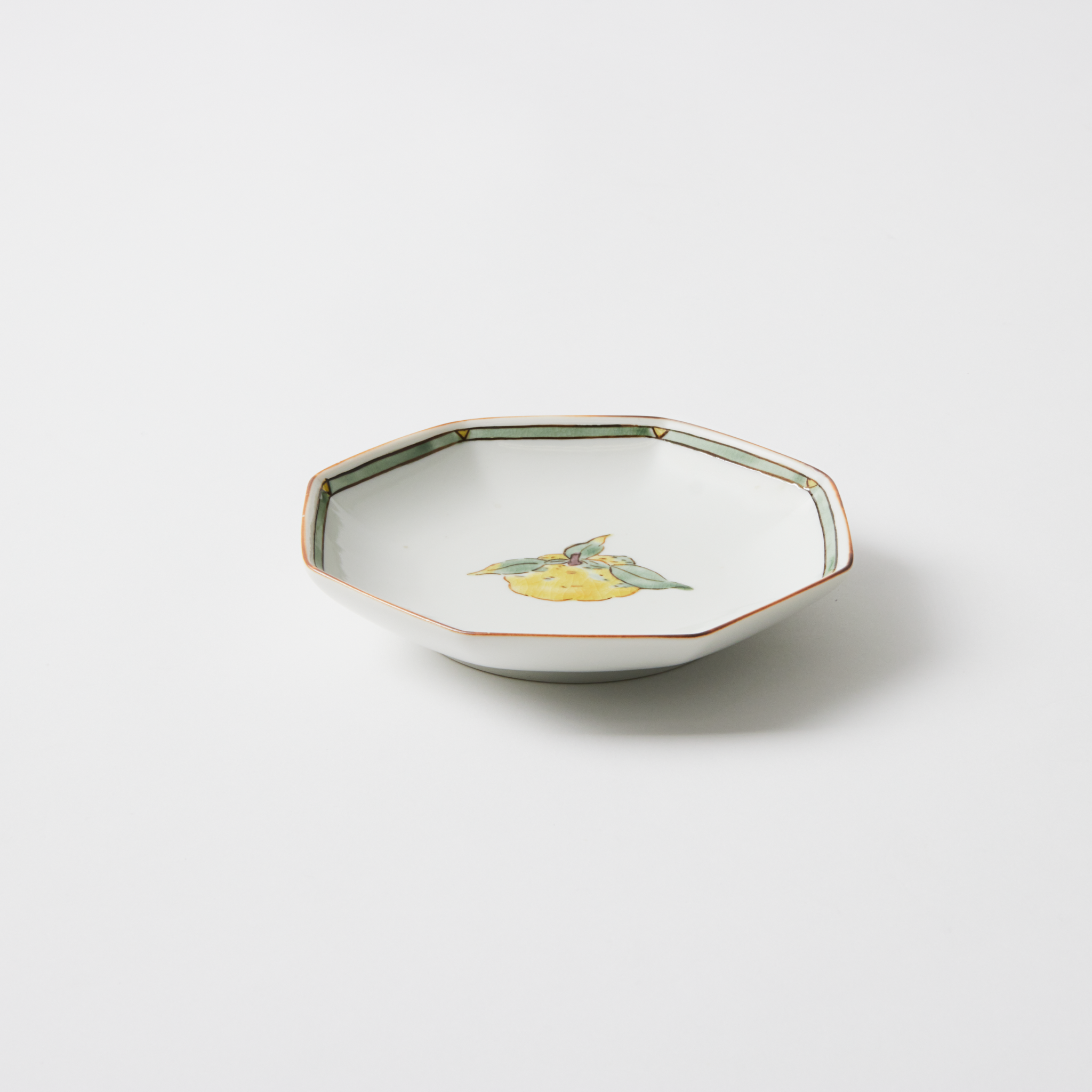 angled shot of Yuzu Octagonal Plate