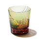 Edo Kiriko Amber Green Whiskey Glass Hado