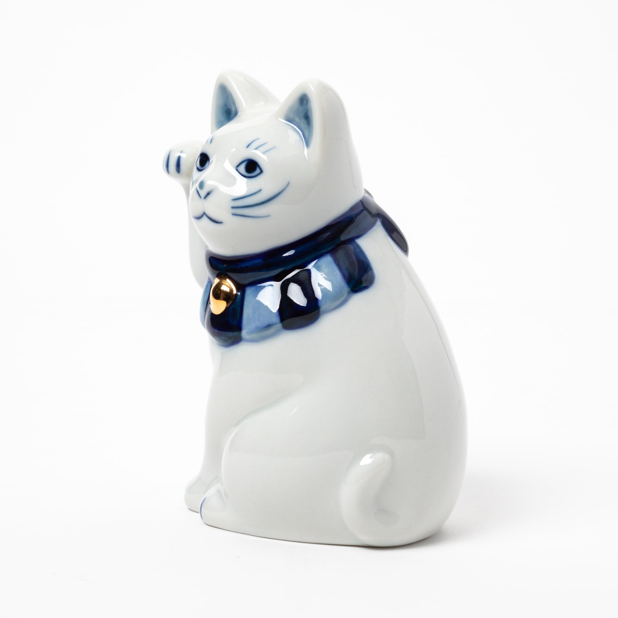 Seto Sometsuke Yokosuwari Maneki Neko
