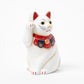 Seto White Yokosuwari Maneki Neko