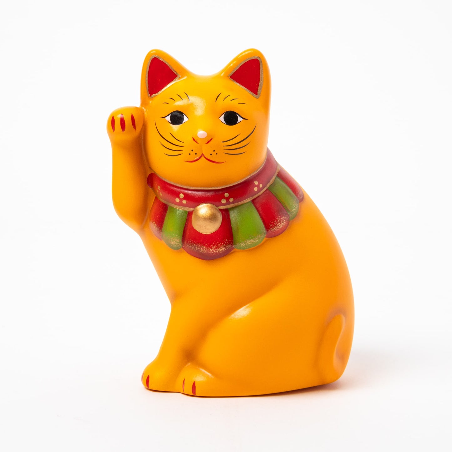 Seto Yellow Yokosuwari Maneki Neko