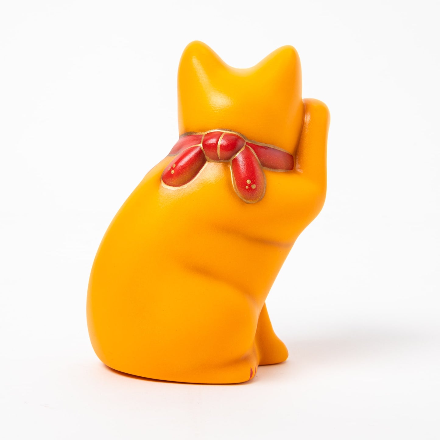 Seto Yellow Yokosuwari Maneki Neko