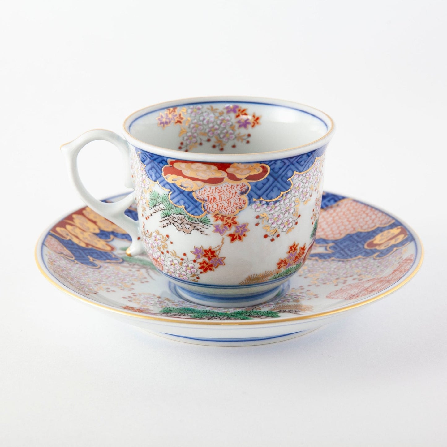 Arita Spring and Autumn Cup and Saucer Set