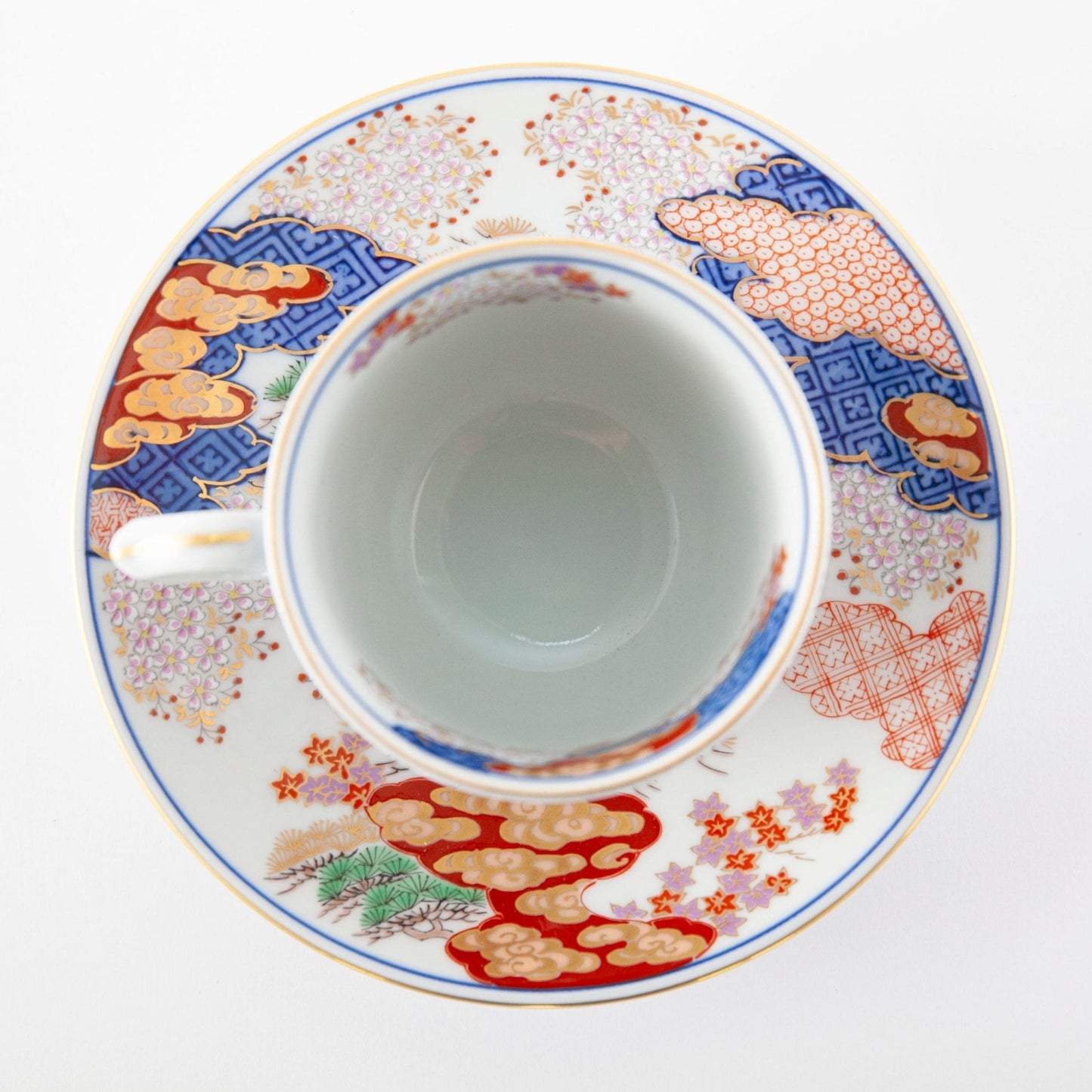 Arita Spring and Autumn Cup and Saucer Set