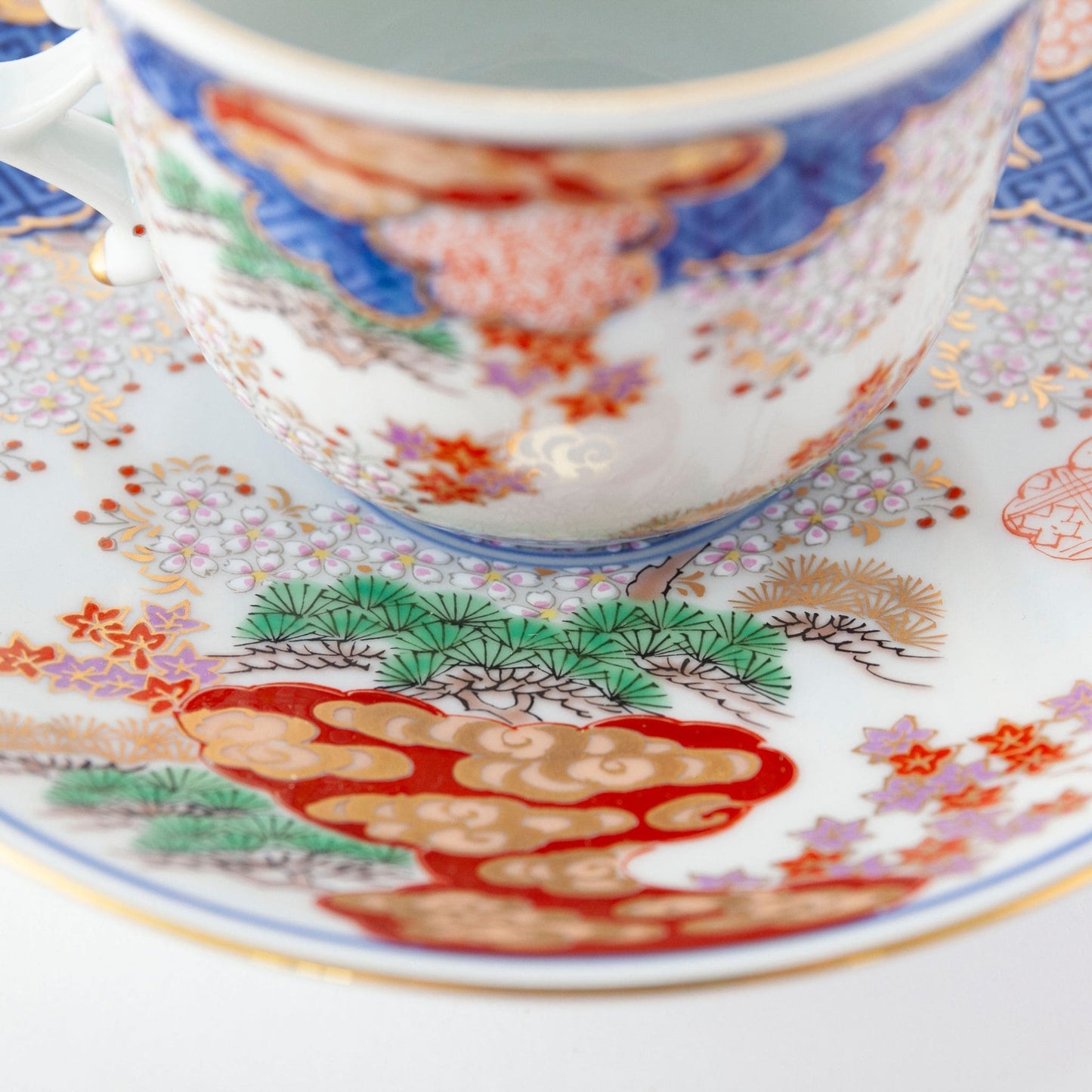 Arita Spring and Autumn Cup and Saucer Set