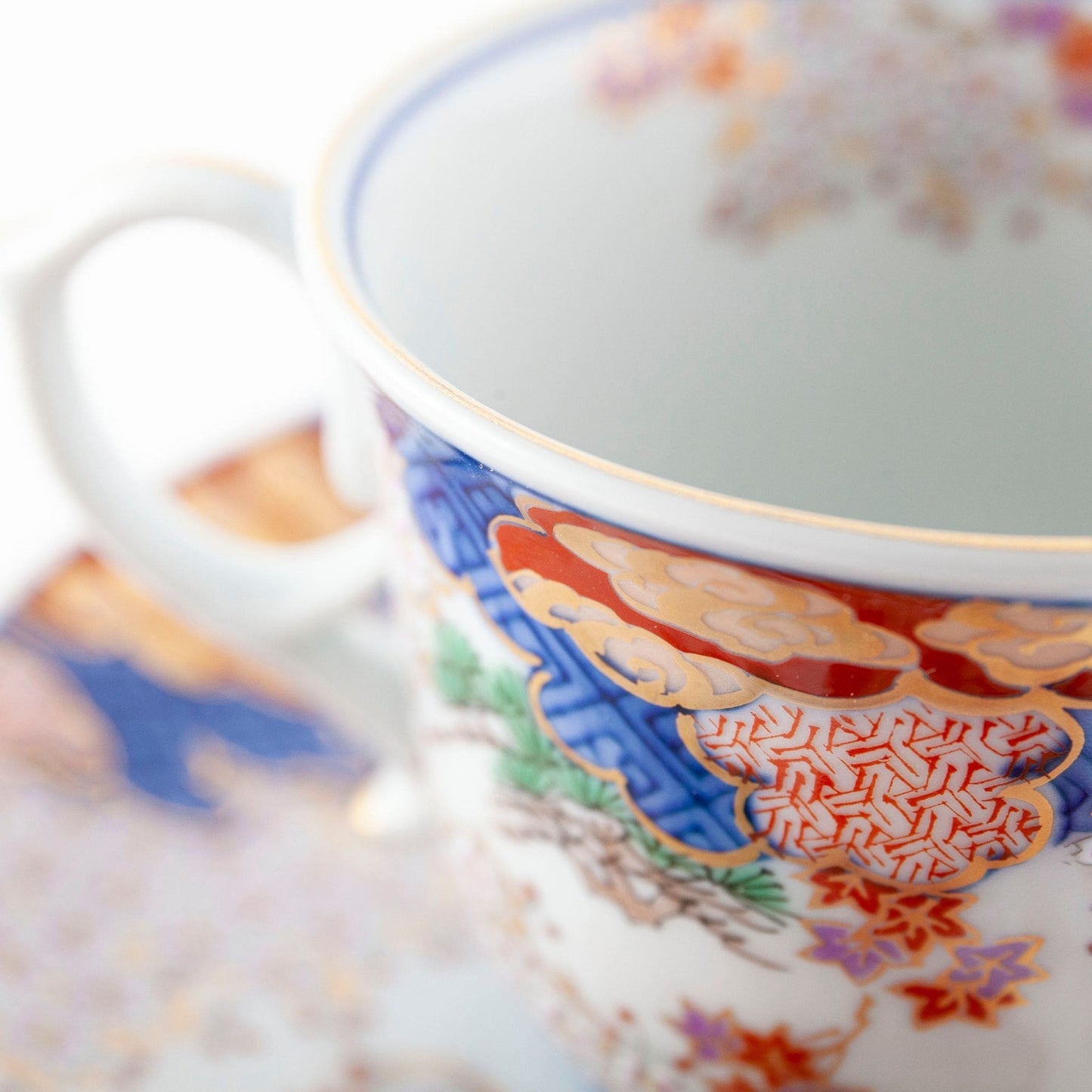 Arita Spring and Autumn Cup and Saucer Set