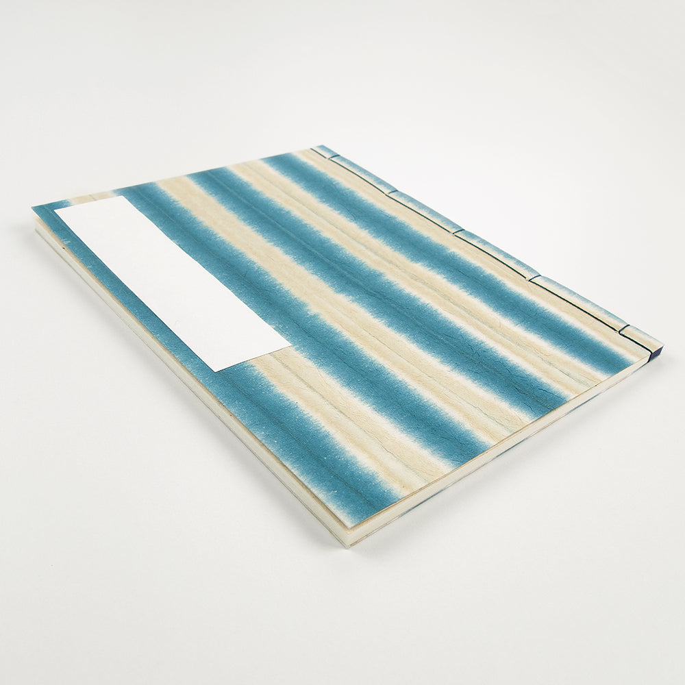 Blue Shima-dyed Washi Guest Book