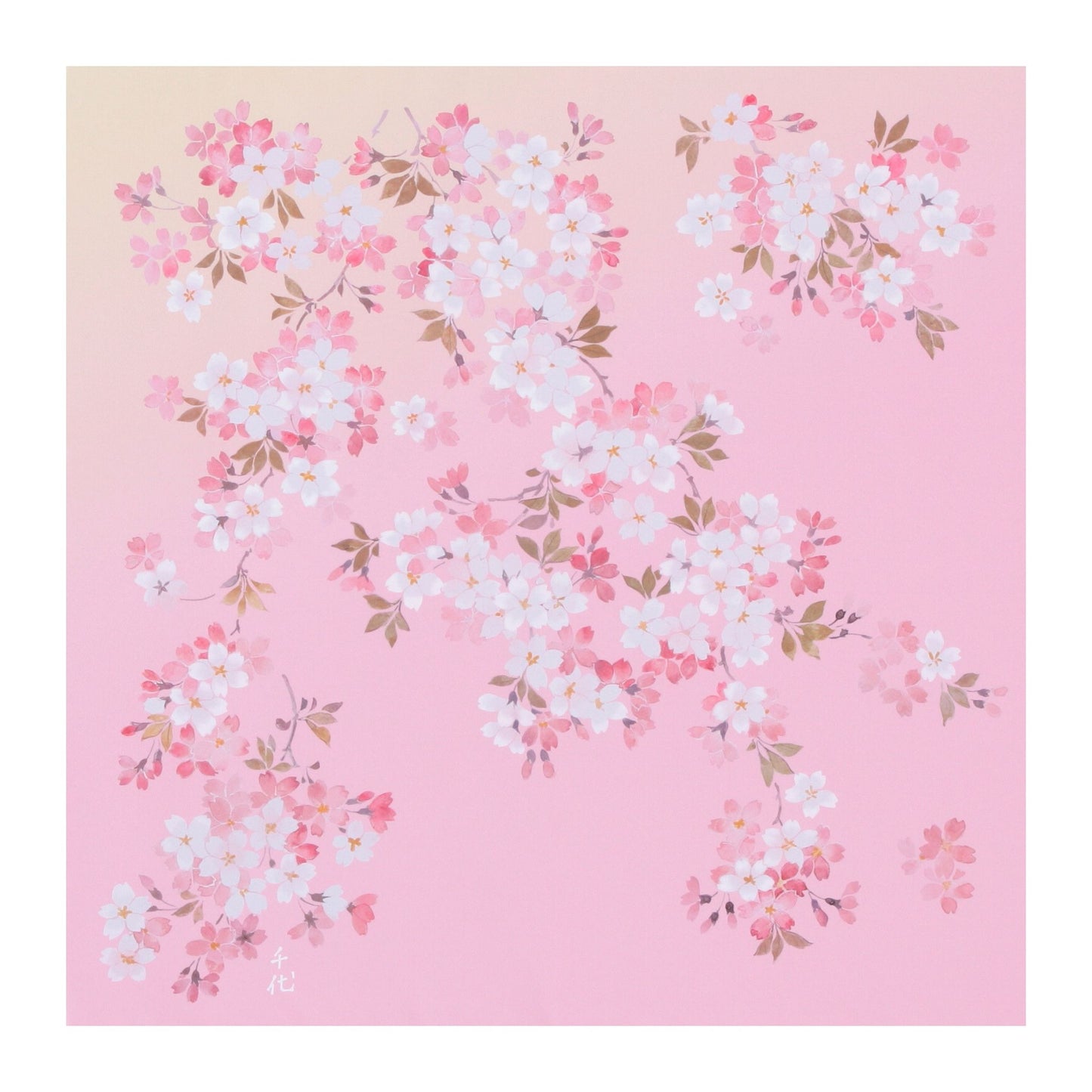 Chiyo Uno Cherry Blossom Furoshiki Wrapping Cloth