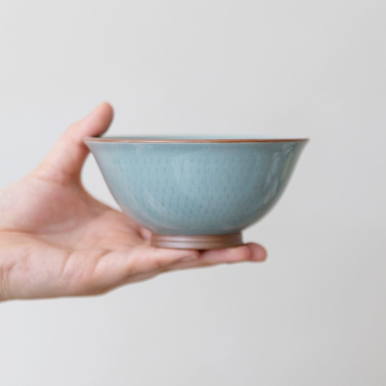 Large Blue Celadon Porcelain Kiyomizu Bowl