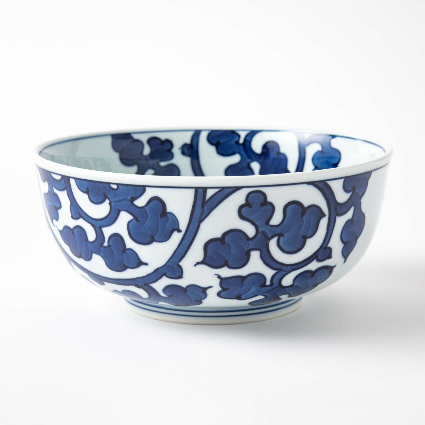 Gen-emon Kiln Arita Blue Arabesque Noodle Bowl