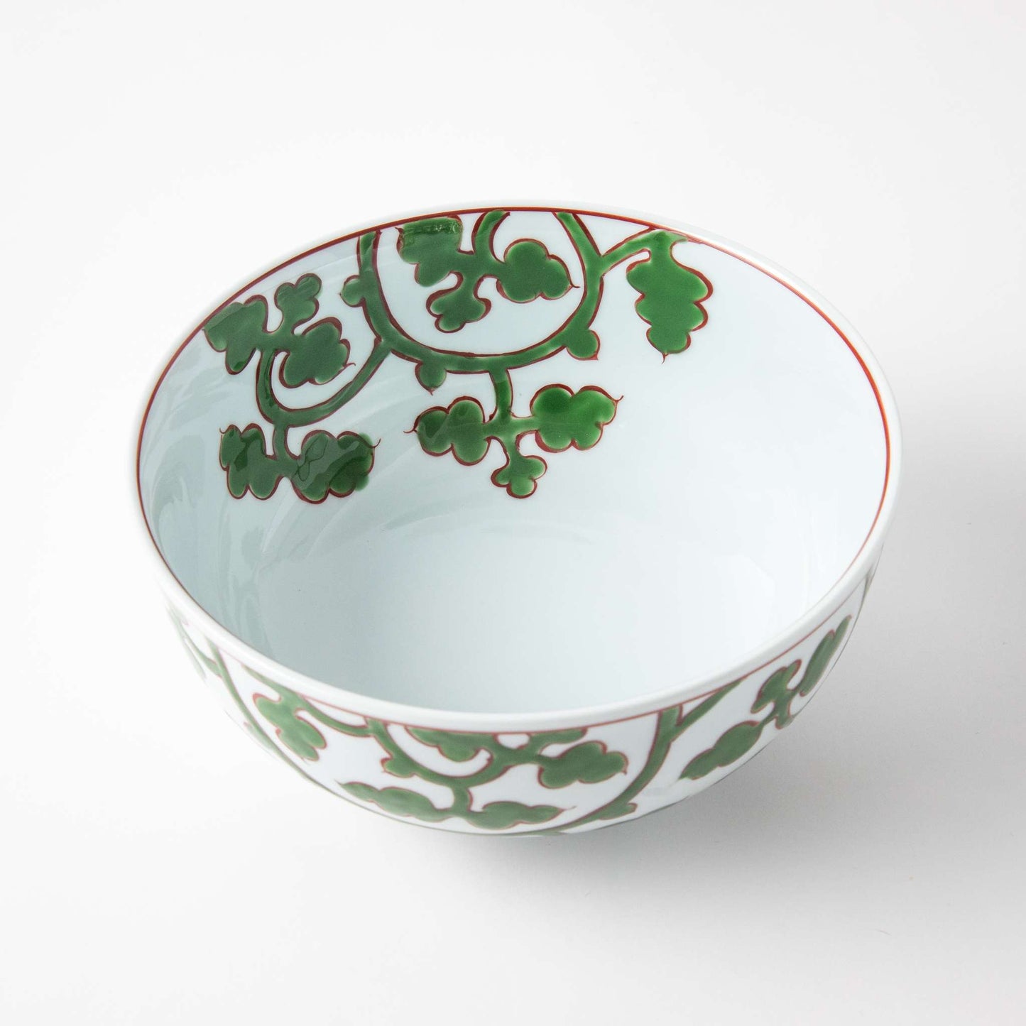 Gen-emon Kiln Arita Green Arabesque Noodle Bowl