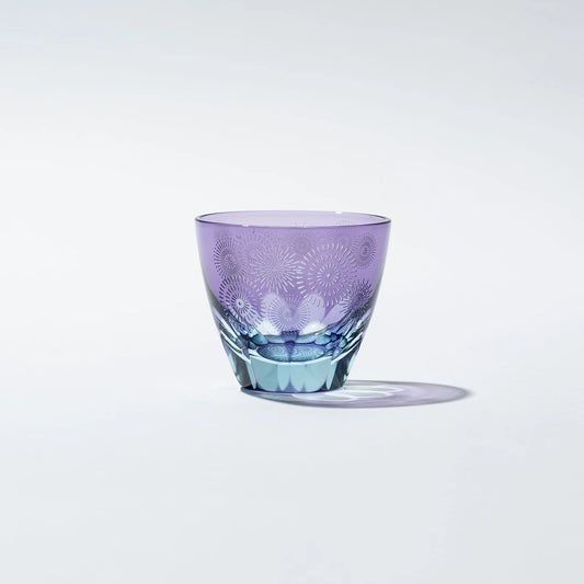 Edo Kiriko Two-Tone Fireworks Sake Cup