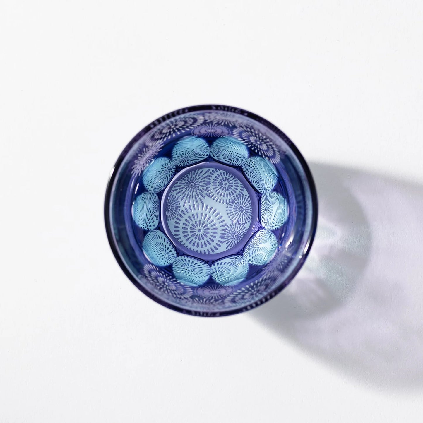 Edo Kiriko Two-Tone Fireworks Sake Cup