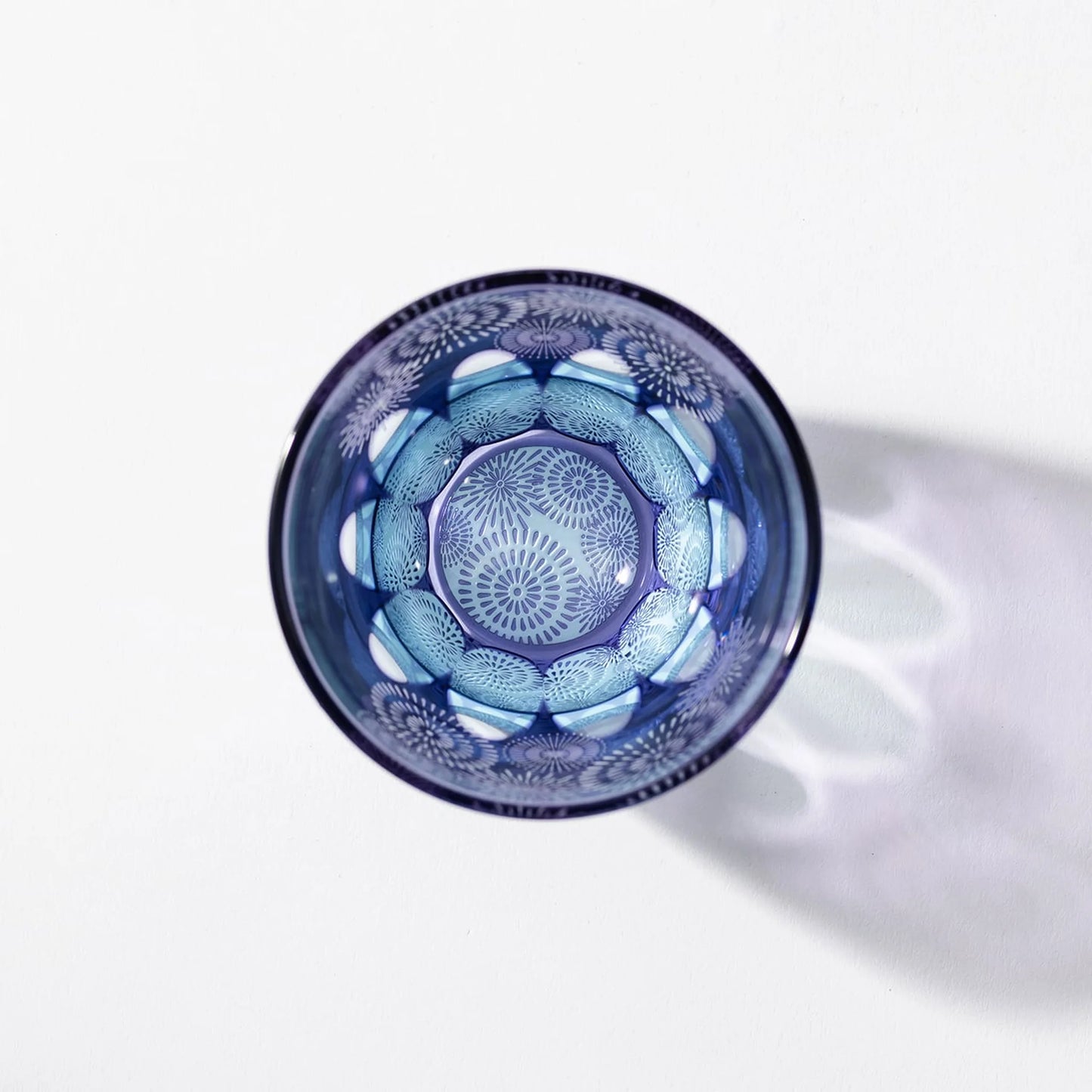 Edo Kiriko Two-Tone Fireworks Sake Cup