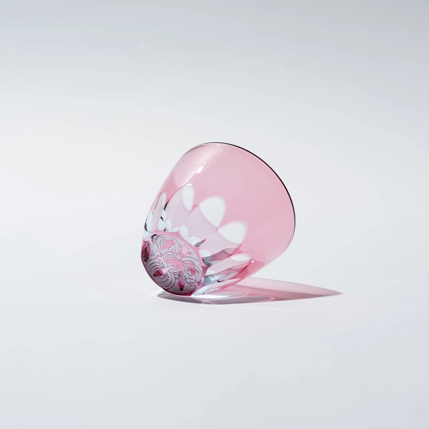 Edo Kiriko Two-Tone Goldfish Sake Cup