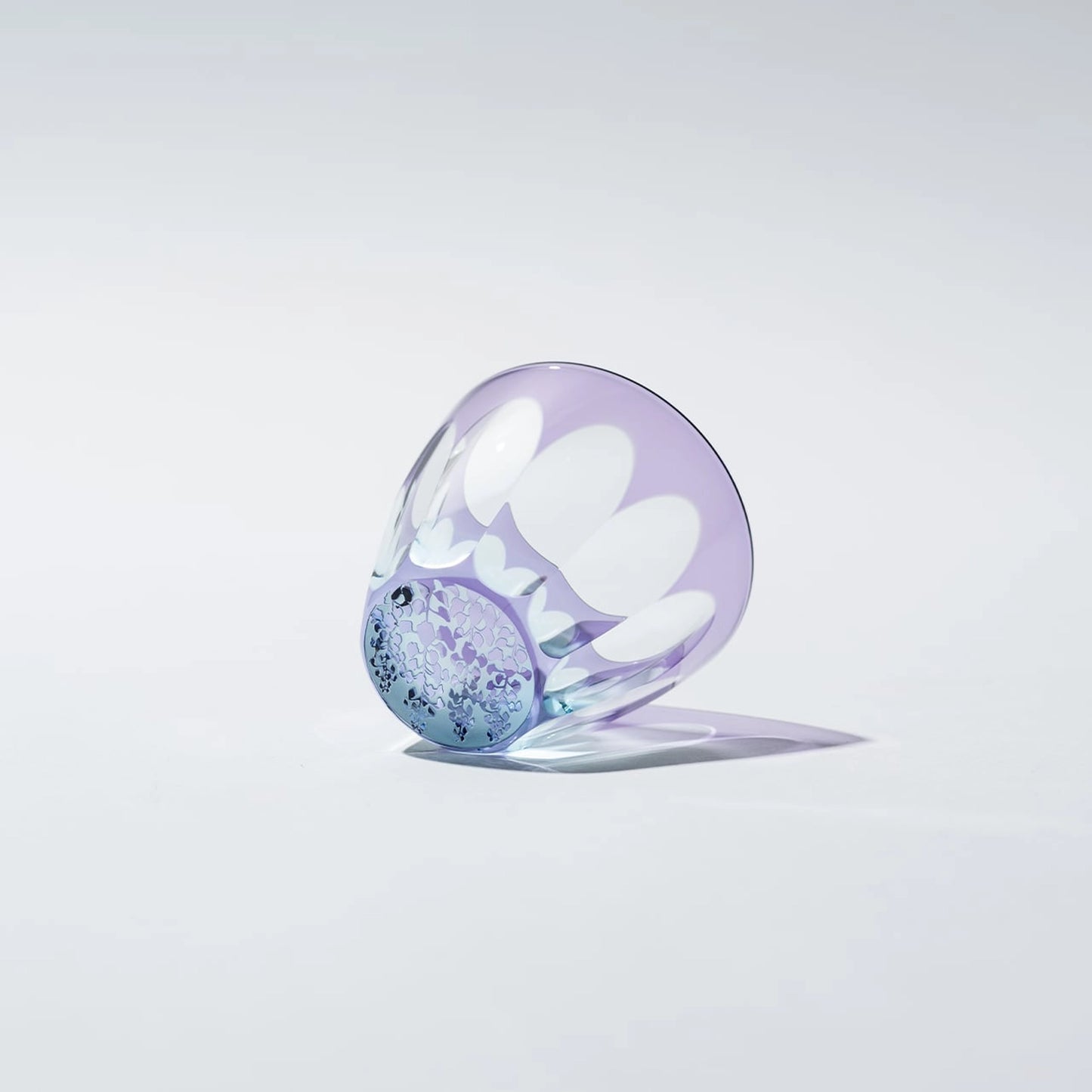 Edo Kiriko Two-Tone Wisteria Sake Cup