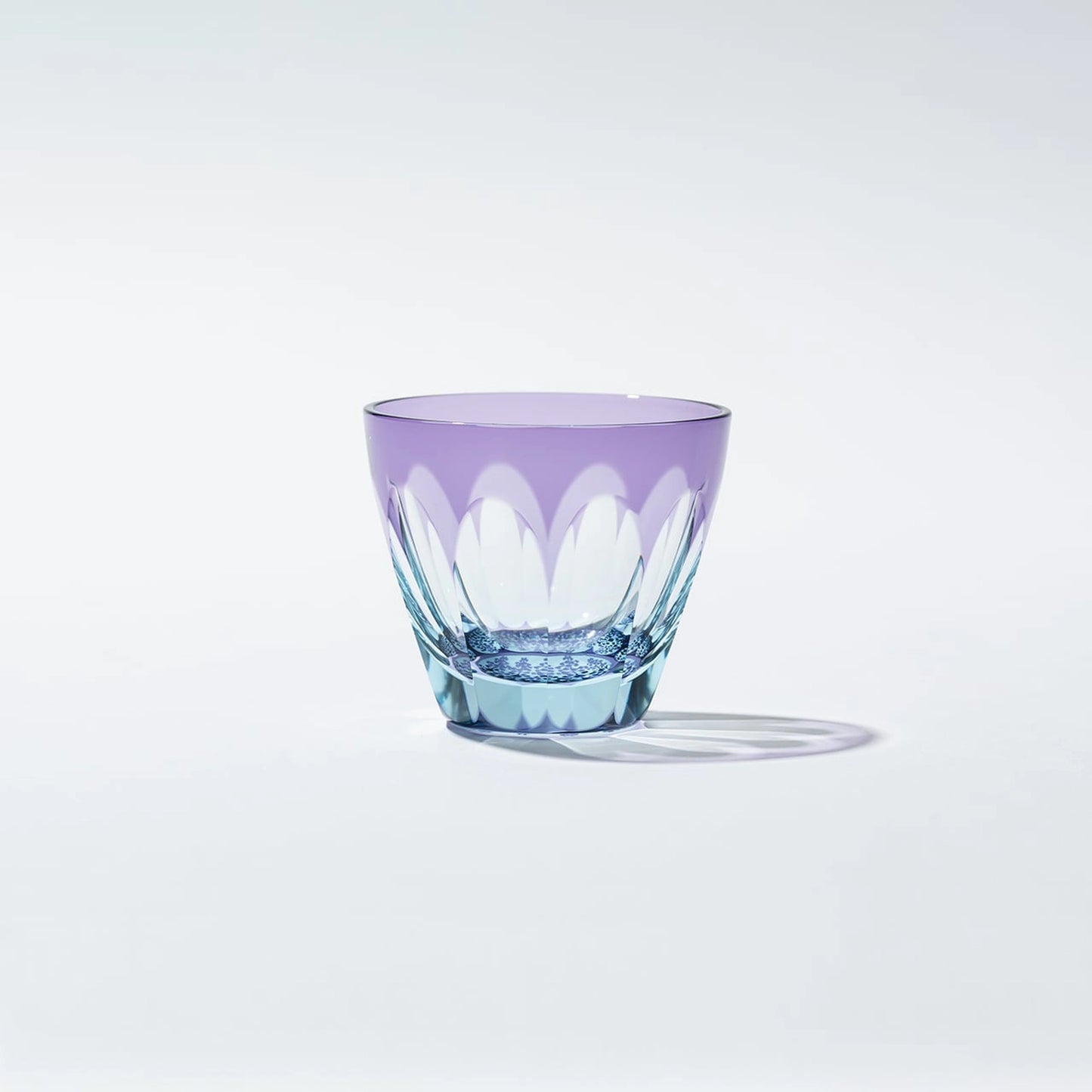 Edo Kiriko Two-Tone Wisteria Sake Cup