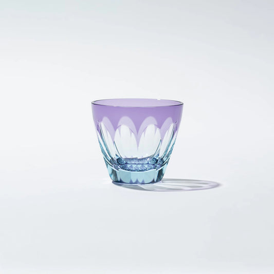Edo Kiriko Two-Tone Wisteria Sake Cup