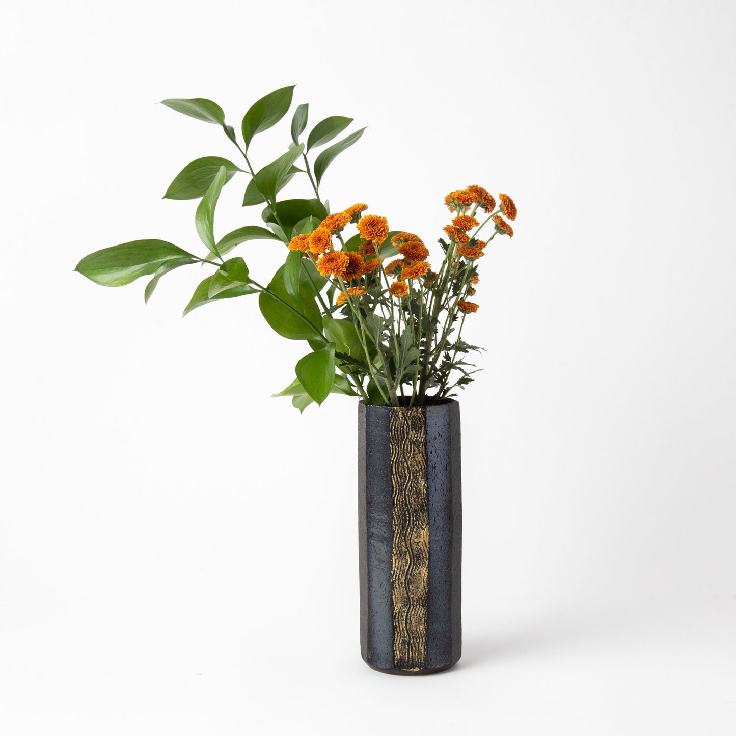 Hamon Gold Ripple Shigaraki Vase