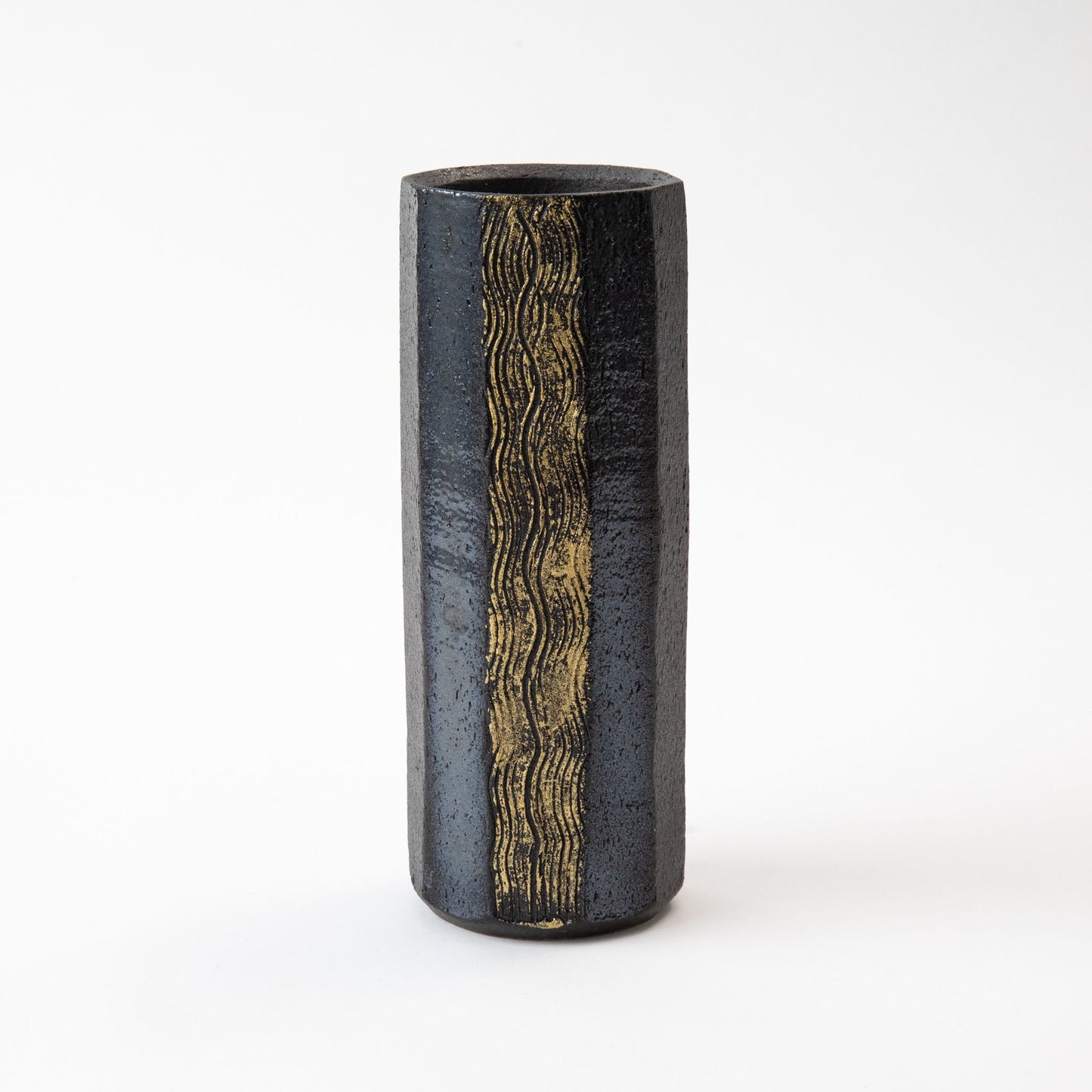 Hamon Gold Ripple Shigaraki Vase