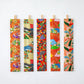 Set of five Yuzen Chiyogami Pattern Yoshino Cedar Ranchu Chopsticks, featuring intricate Japanese chiyogami patterns in bold and colorful designs, laid out against a clean white background.