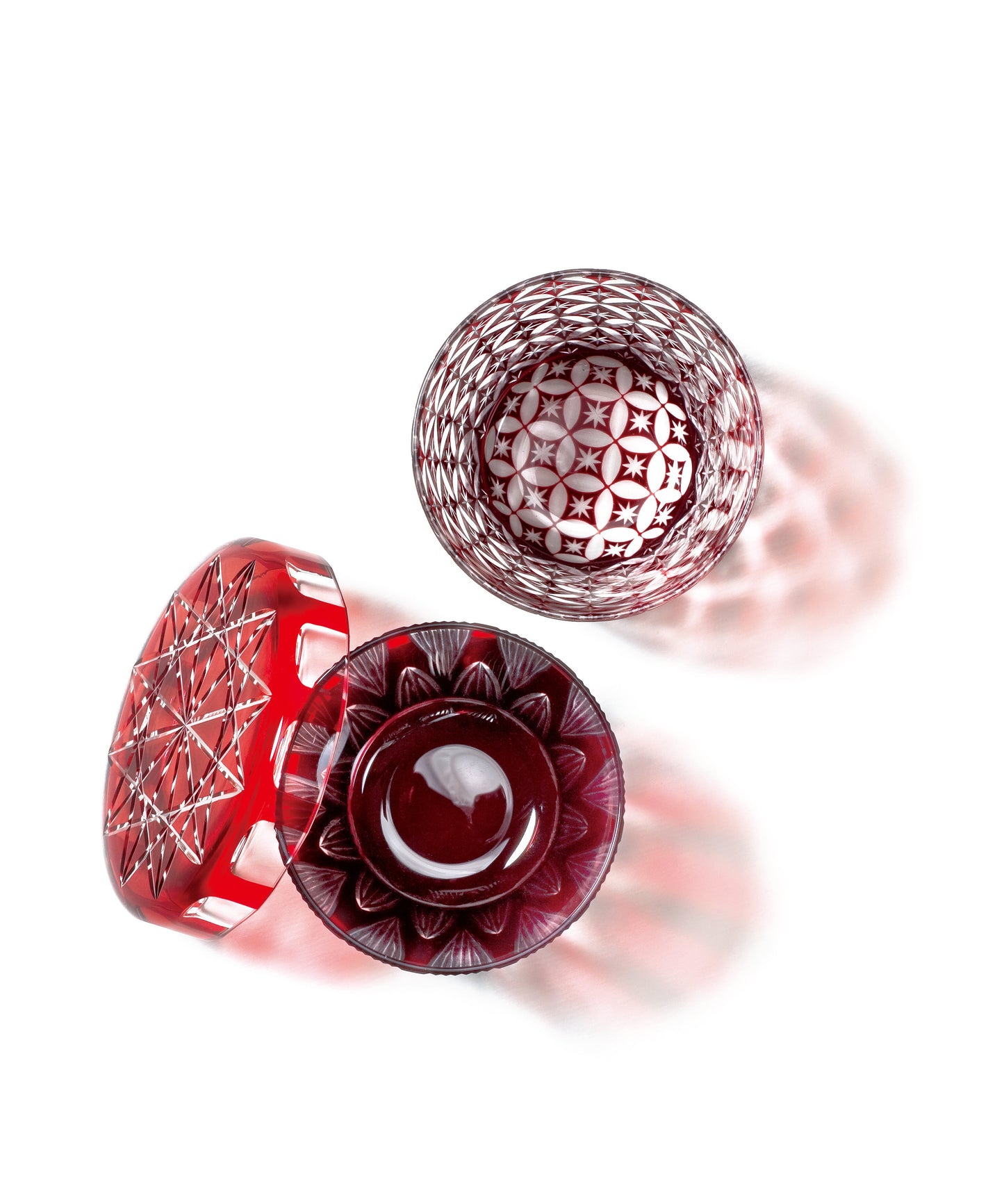 Bird view of Edo Kiriko Lidded Glasses