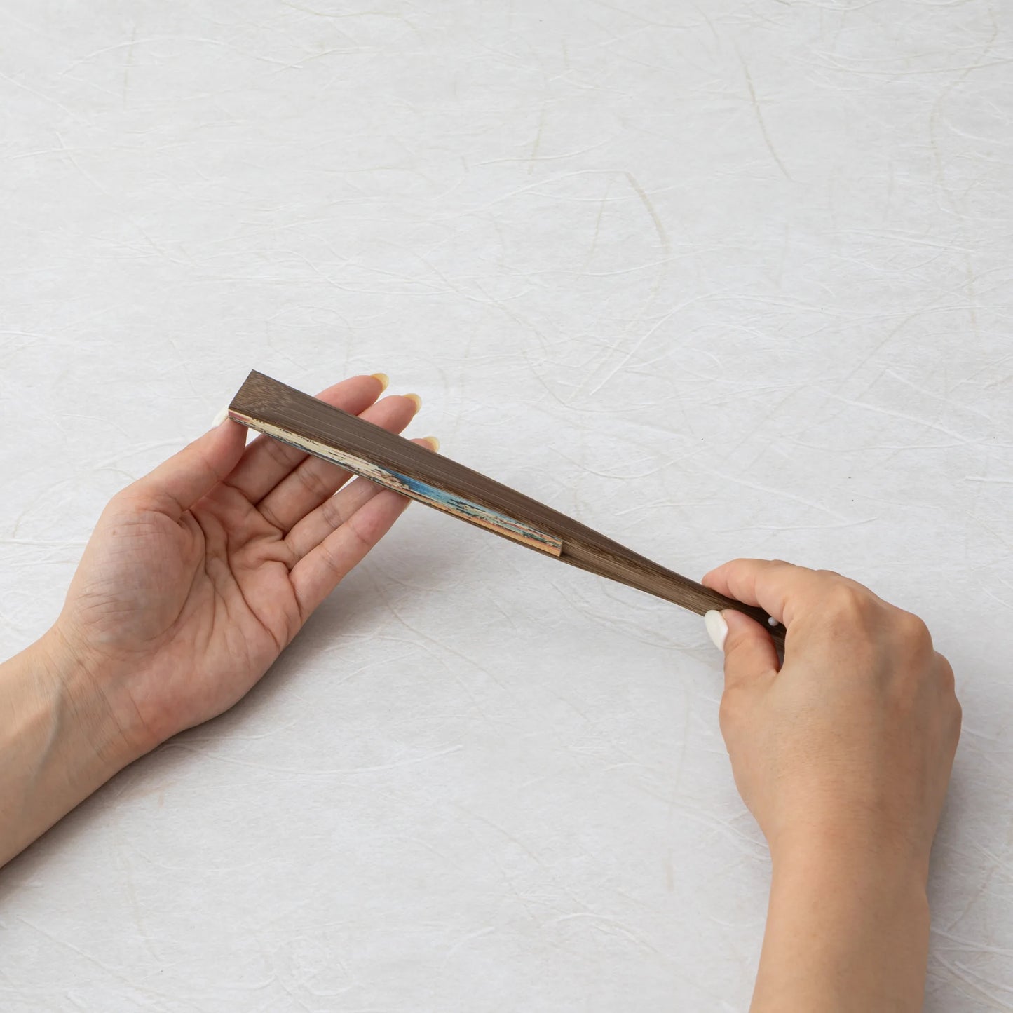 Edo Folding Fan Ukiyo-e Utagawa Hiroshige Yui Satta Ridge