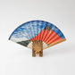Edo Folding Fan Ukiyo-e Katsushika Hokusai Red Fuji