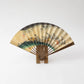 Edo Folding Fan Ukiyo-e Utagawa Hiroshige White Rain at Shono