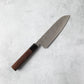 Ishizuchi VG10 Tsuchime Damascus Santoku Knife Rosewood Handle
