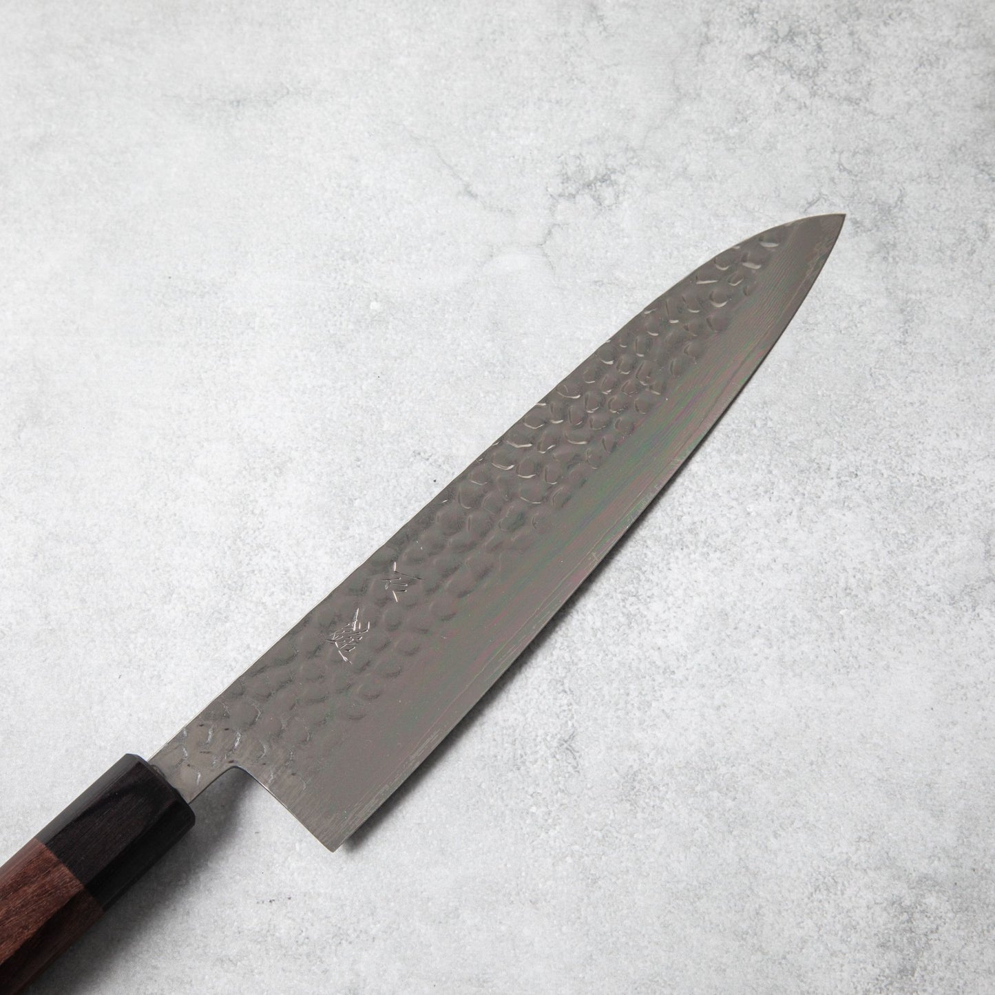 Ishizuchi VG10 Tsuchime Damascus Chef Knife Rosewood Handle