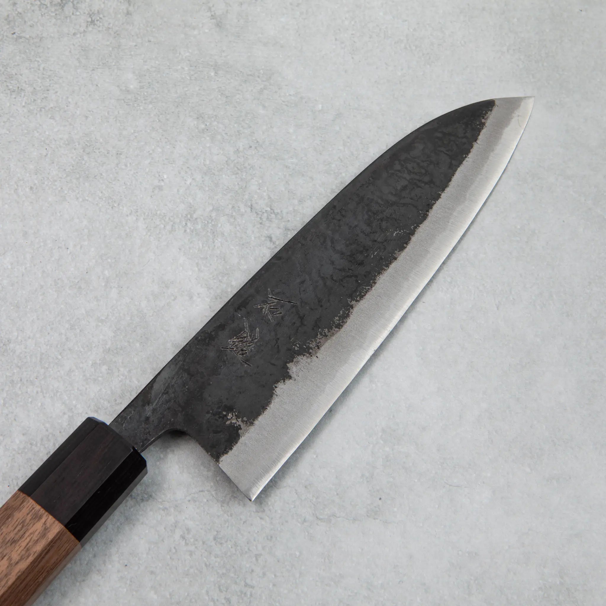 Ishizuchi Blue Steel No.2 Santoku Knife Walnut Handle