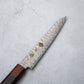 Ishizuchi VG10 Damascus Tsuchime Kiritsuke Petty Knife Ebony Wood Handle