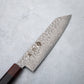 Ishizuchi VG10 Damascus Tsuchime Kiritsuke Knife Ebony Wood Handle