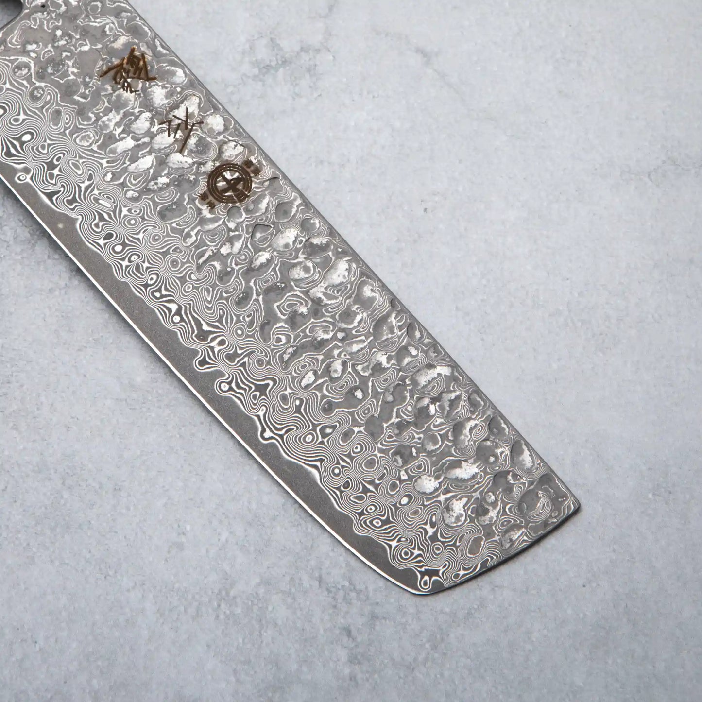 Ishizuchi VG10 Damascus Tsuchime Nakiri Knife Ebony Wood Handle