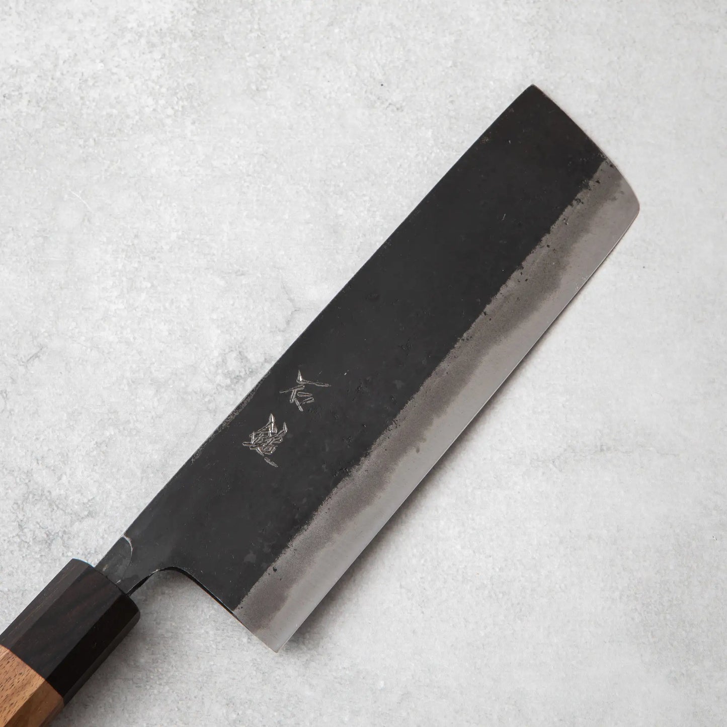 Ishizuchi Blue Steel No.2 Nakiri Knife Walnut Handle