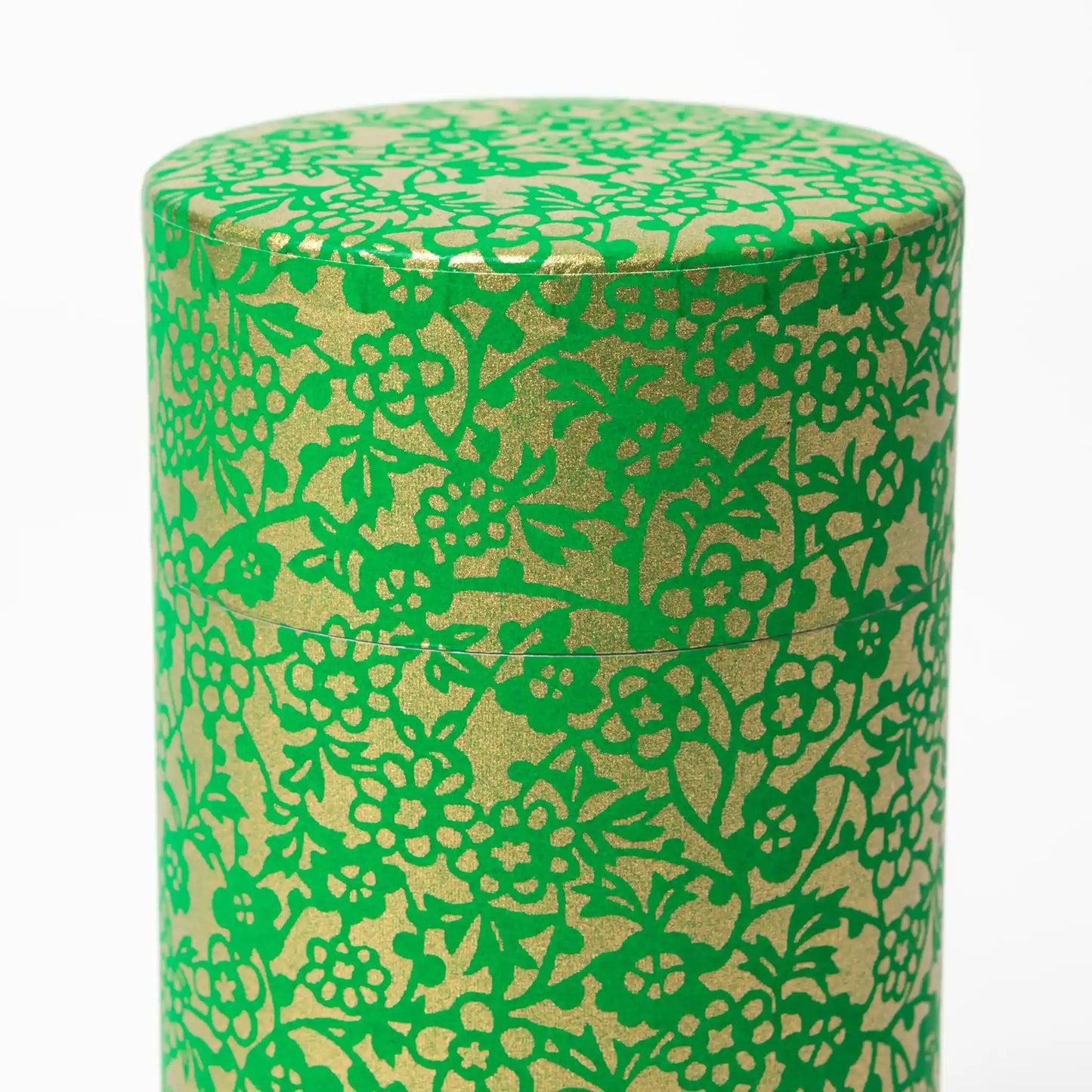 Japanese Ivy Washi Dye Double-Lid Tea Canister