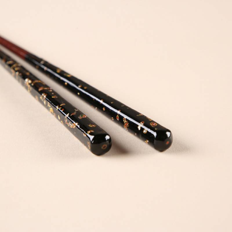 Close up of Kanishiki Wakasa Lacquer Chopsticks