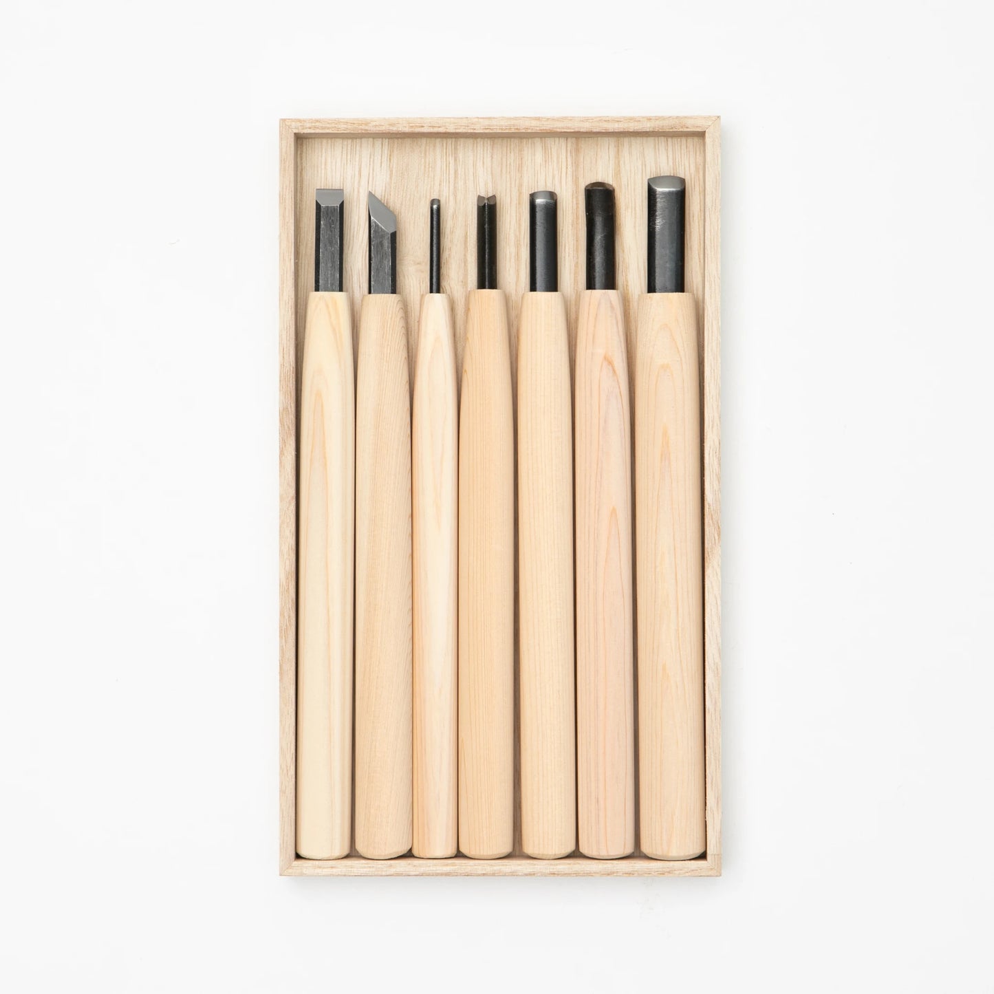 Kakuri Aogami Steel Wood Carving Knife Set (7pcs)