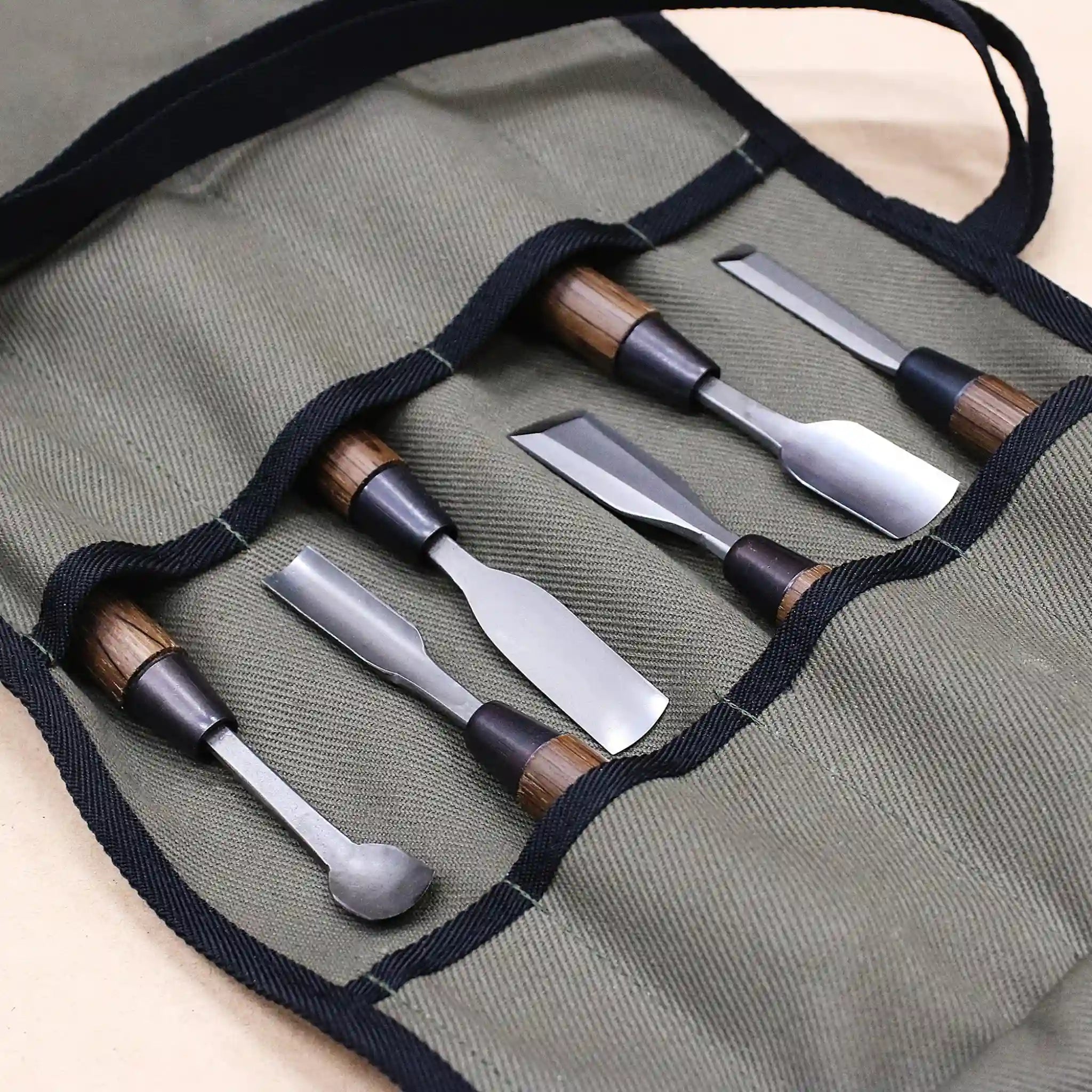 Kakuri Japanese HSS Wood Carving Chisel Set (6pcs)