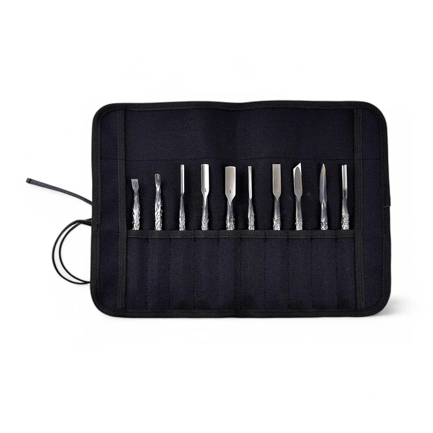 Kakuri Hand Forged Tsuchime Aogami Wood Carving Knife Set (10 pcs)