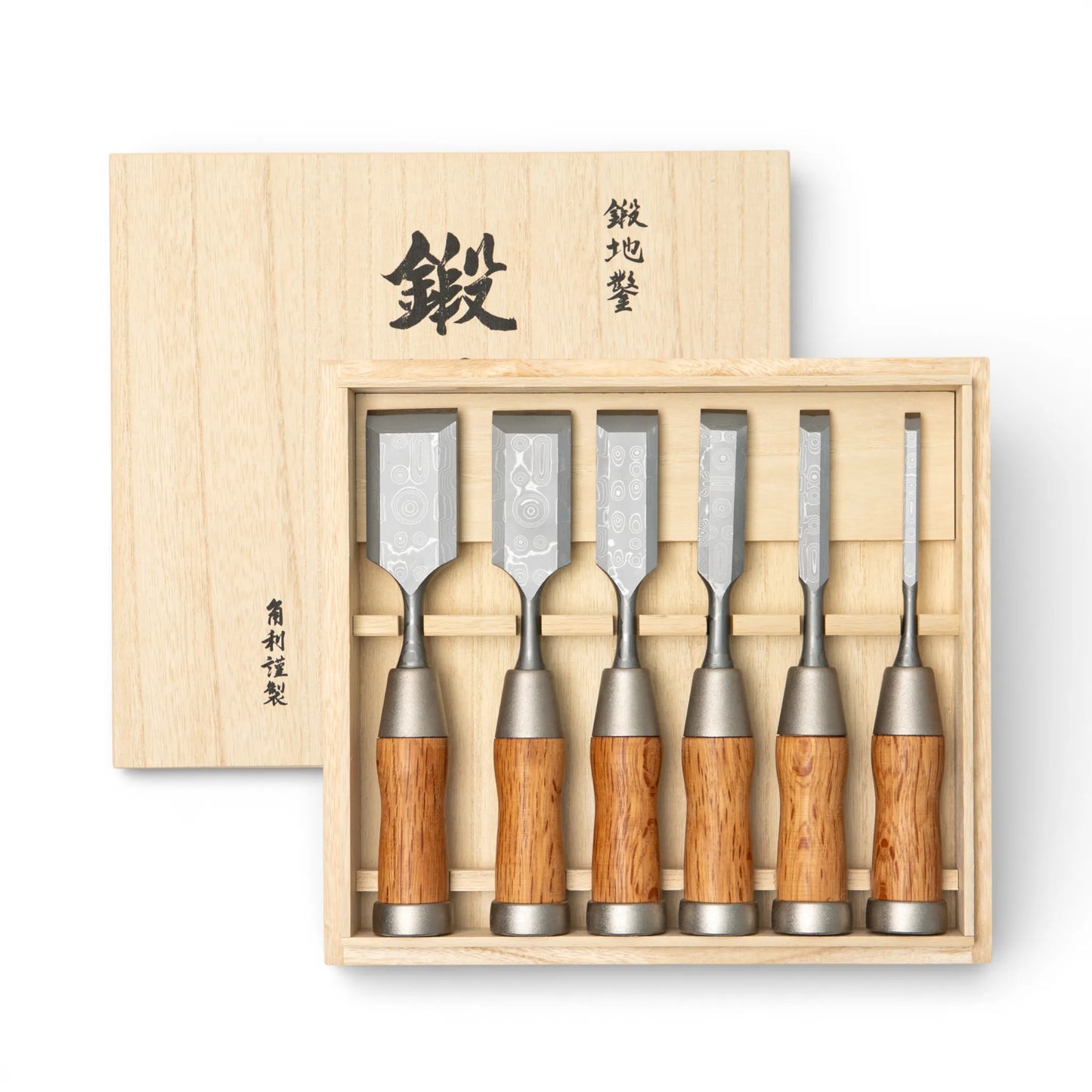 Kakuri Japanese Damascus Chisel Set (6pcs)