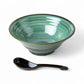 Mino Ware Rokubei Cloud Dragon Jade Noodle Bowl Set