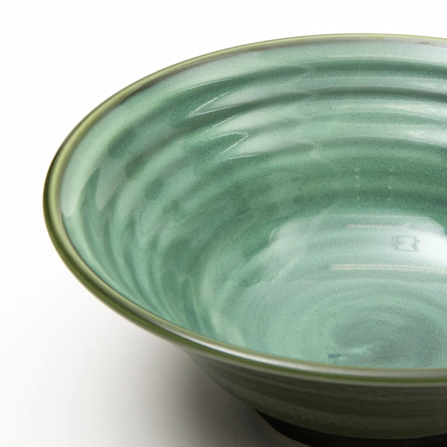 Mino Ware Rokubei Cloud Dragon Jade Noodle Bowl Set