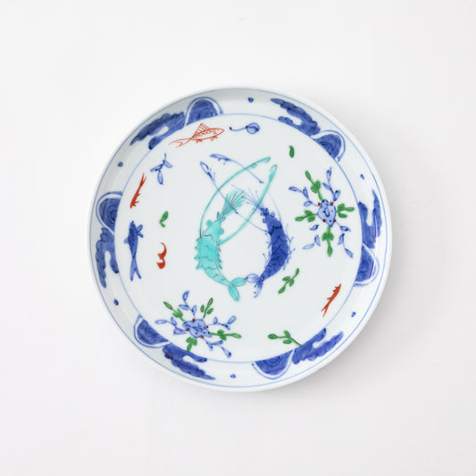 Keizan Kiln Arita Twin Lobster Round Dish